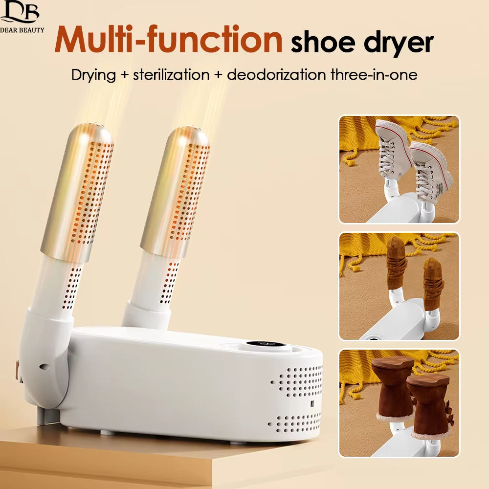 4 Gears Electric Shoe Dryer Boot Warmer Winter Foot Heater Sock Glove Shoes Dryer Deodorizer Eliminate Odor Fast Drying Machine