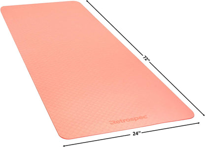 Zuma Yoga Mat for Men & Women - Outdoor & Indoor Non Slip Exercise Mat for Hot Yoga, Pilates, Stretching Floor & Fitness Workouts 6Mm Easy to Clean