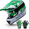 Youth Kids Motocross Helmet ATV Dirtbike Street BMX MX Offroad Full Face Motorcycle Helmet Gloves Goggles Dot Approved