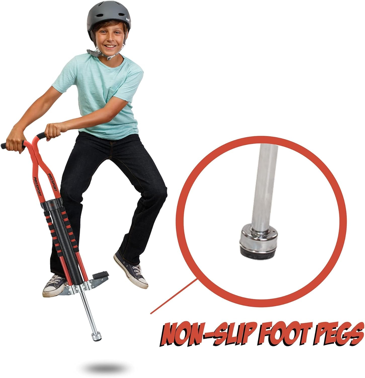 Pogo Stick for Kids - Pogo Sticks for Ages 9 and Up, 80 to 160 Lbs - Pro Sport Edition, Quality, Easy Grip, Pogostick for Hours of Wholesome Fun