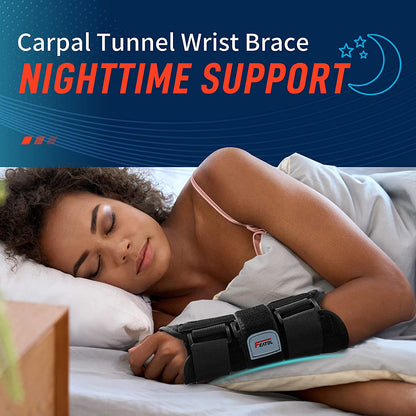 Wrist Brace for Carpal Tunnel, Adjustable Night Wrist Support Brace with Splints Right Hand, Small/Medium, Hand Support for Arthritis, Tendonitis, Sprain, Injuries, Wrist Pain